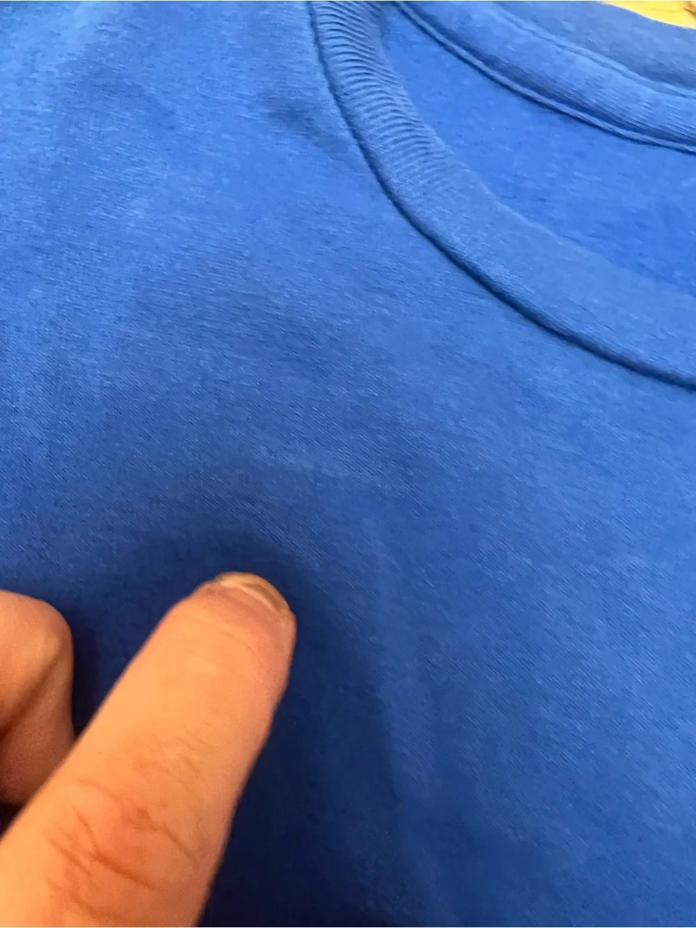 Women’s Ralph Lauren Royal Blue Long Sleeve Crewneck Tee with Pink Pony
